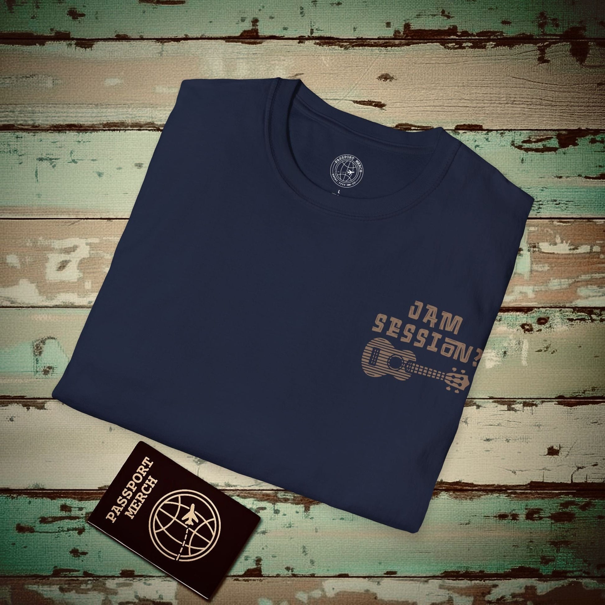 Down To Kanikapila, Hawaii, Back Print T-Shirt Navy / S