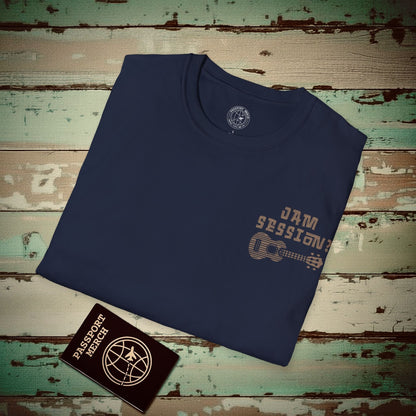Down To Kanikapila, Hawaii, Back Print T-Shirt Navy / S