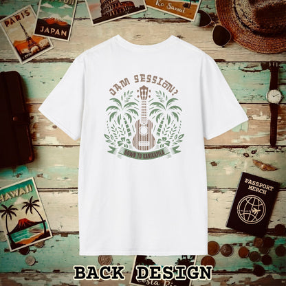 Down To Kanikapila, Hawaii, Back Print T-Shirt White / S