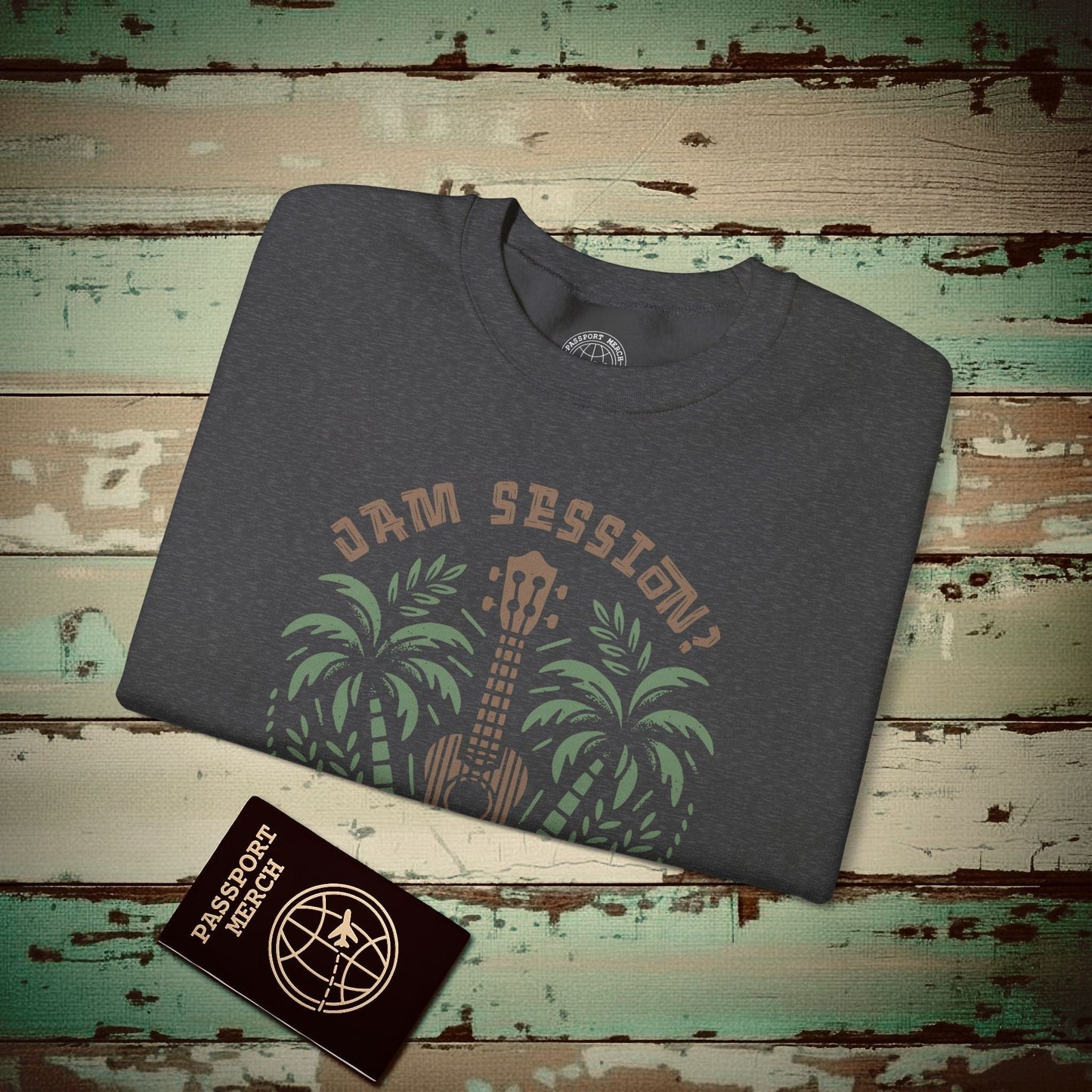 Down To Kanikapila, Hawaii Crewneck Dark Heather / S