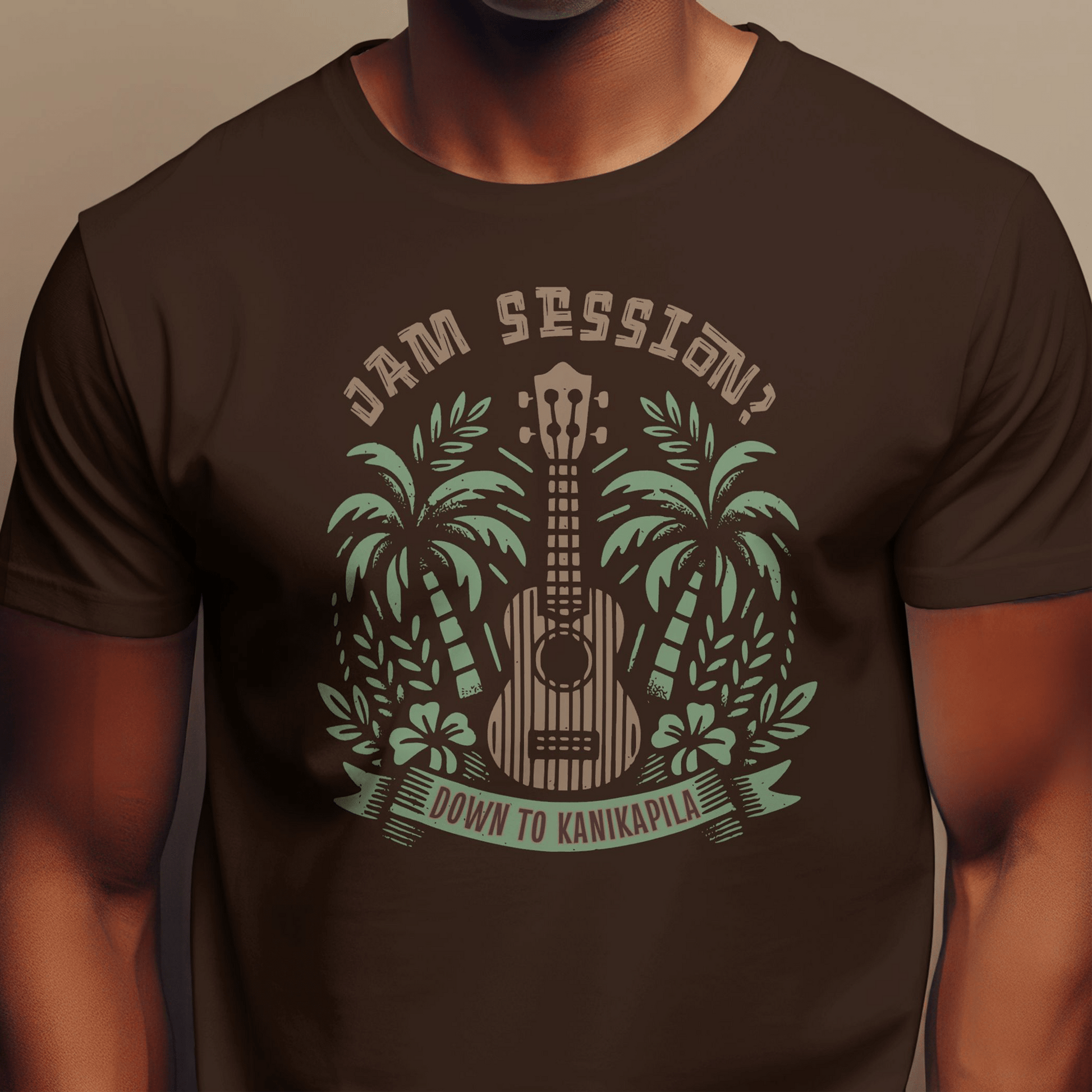 Down To Kanikapila, Hawaii T-Shirt Dark Chocolate / S