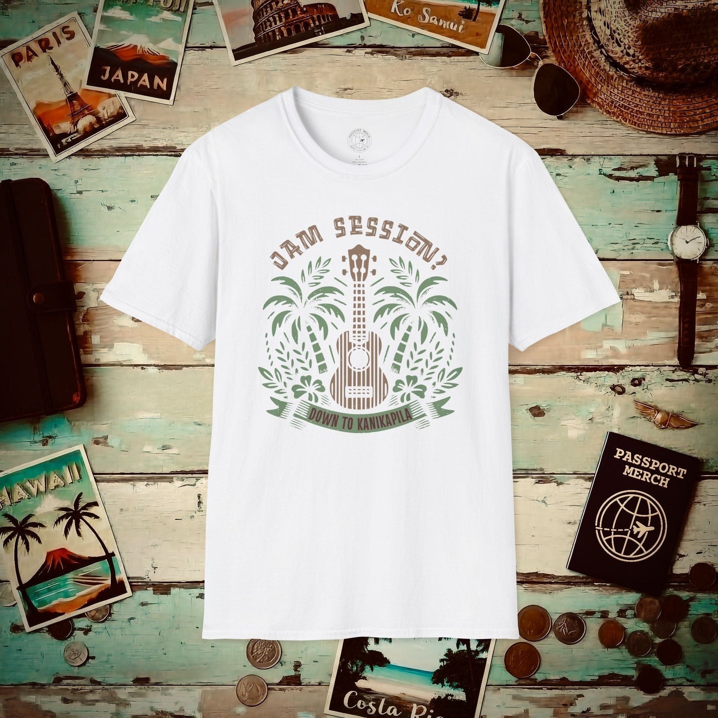 Down To Kanikapila, Hawaii T-Shirt White / S