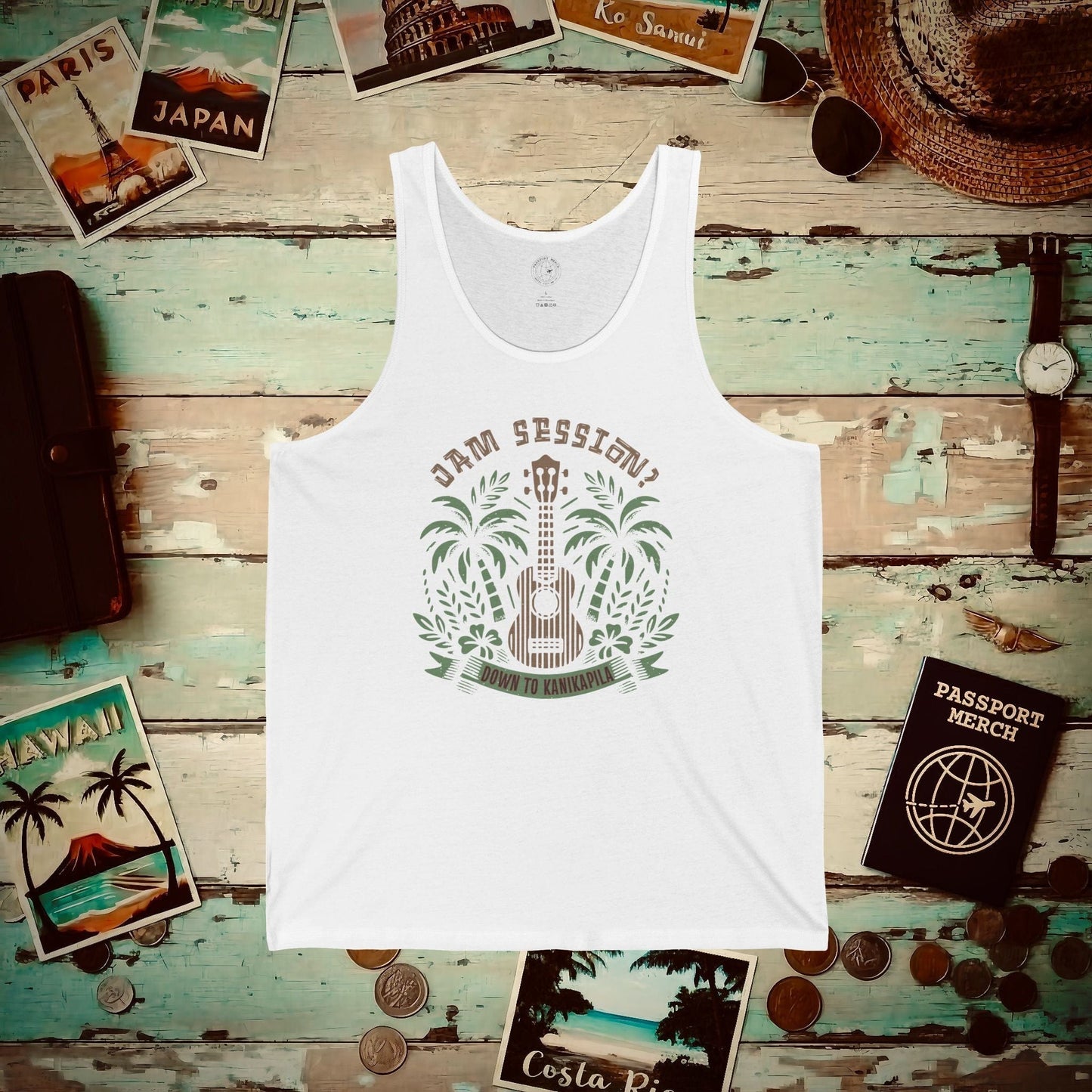 Down To Kanikapila, Hawaii Tank Top White / XS