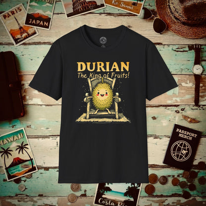 Durian, The King of Fruits, SE Asia T-Shirt Black / S