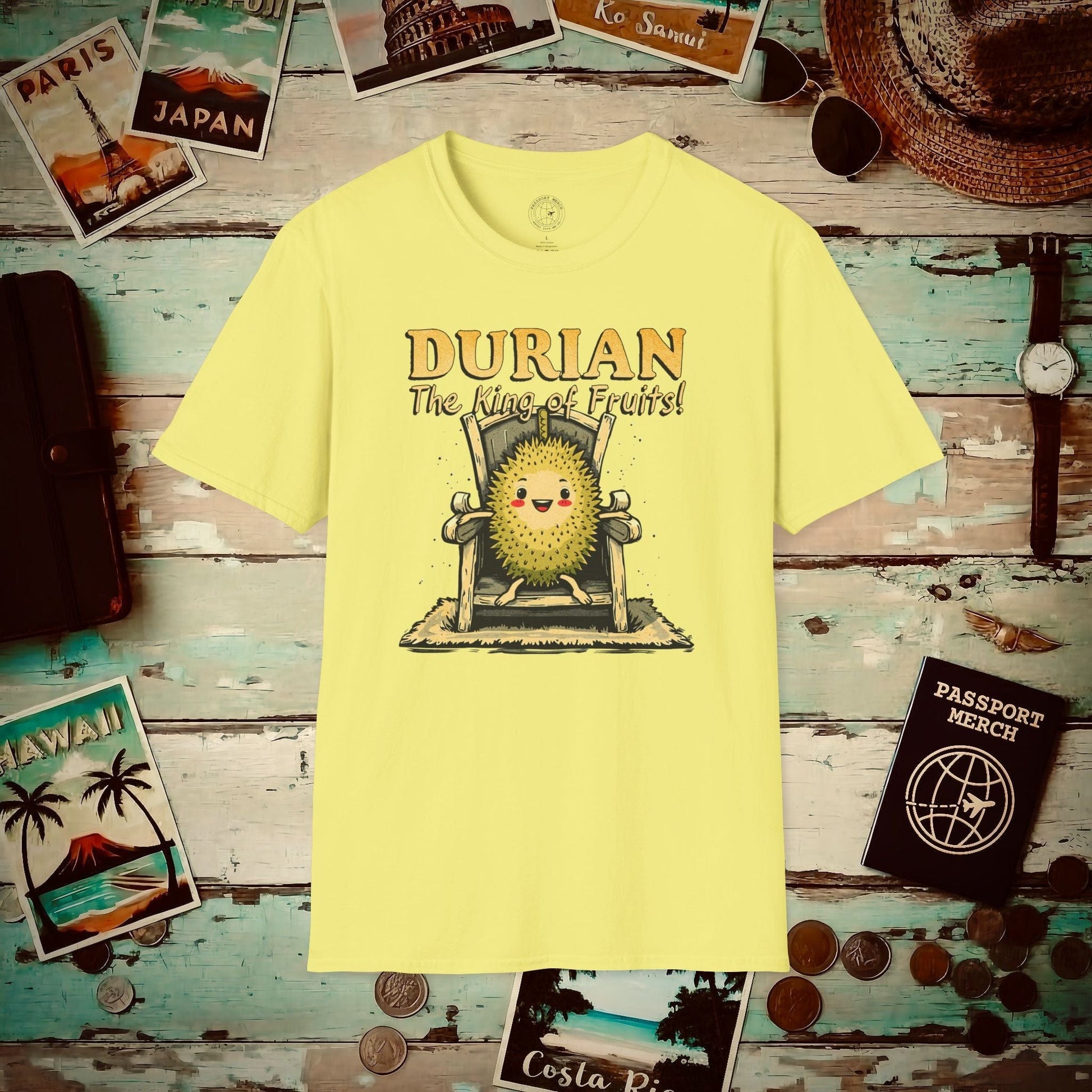 Durian, The King of Fruits, SE Asia T-Shirt Cornsilk / S