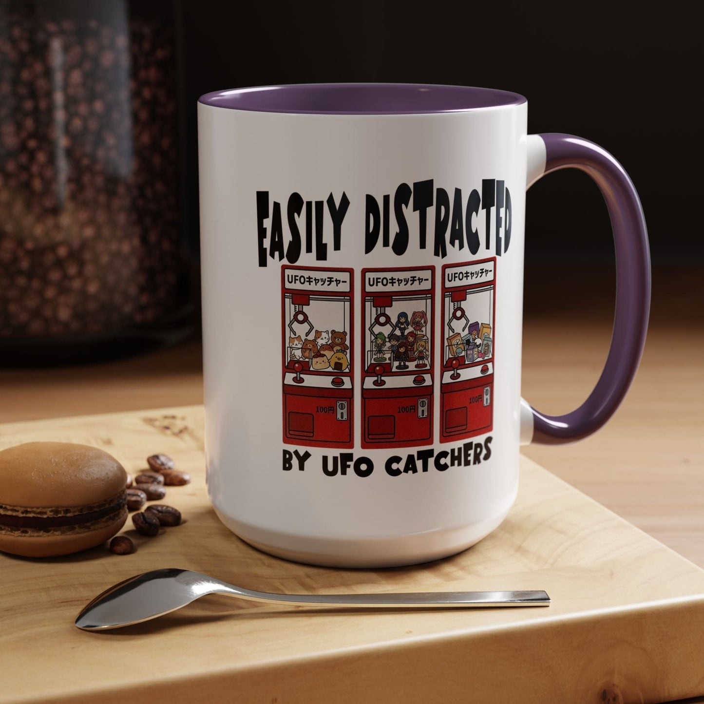 Easily Distracted by UFO Catchers, Japan 15oz Mug Purple / 15oz