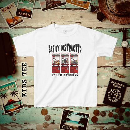 Easily Distracted by UFO Catchers, Japan Kids Tee White / XS