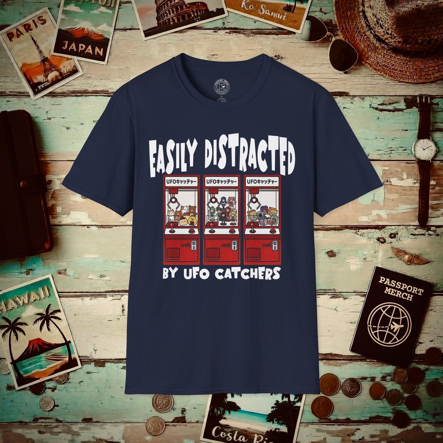 Easily Distracted by UFO Catchers, Japan T-Shirt Navy / S