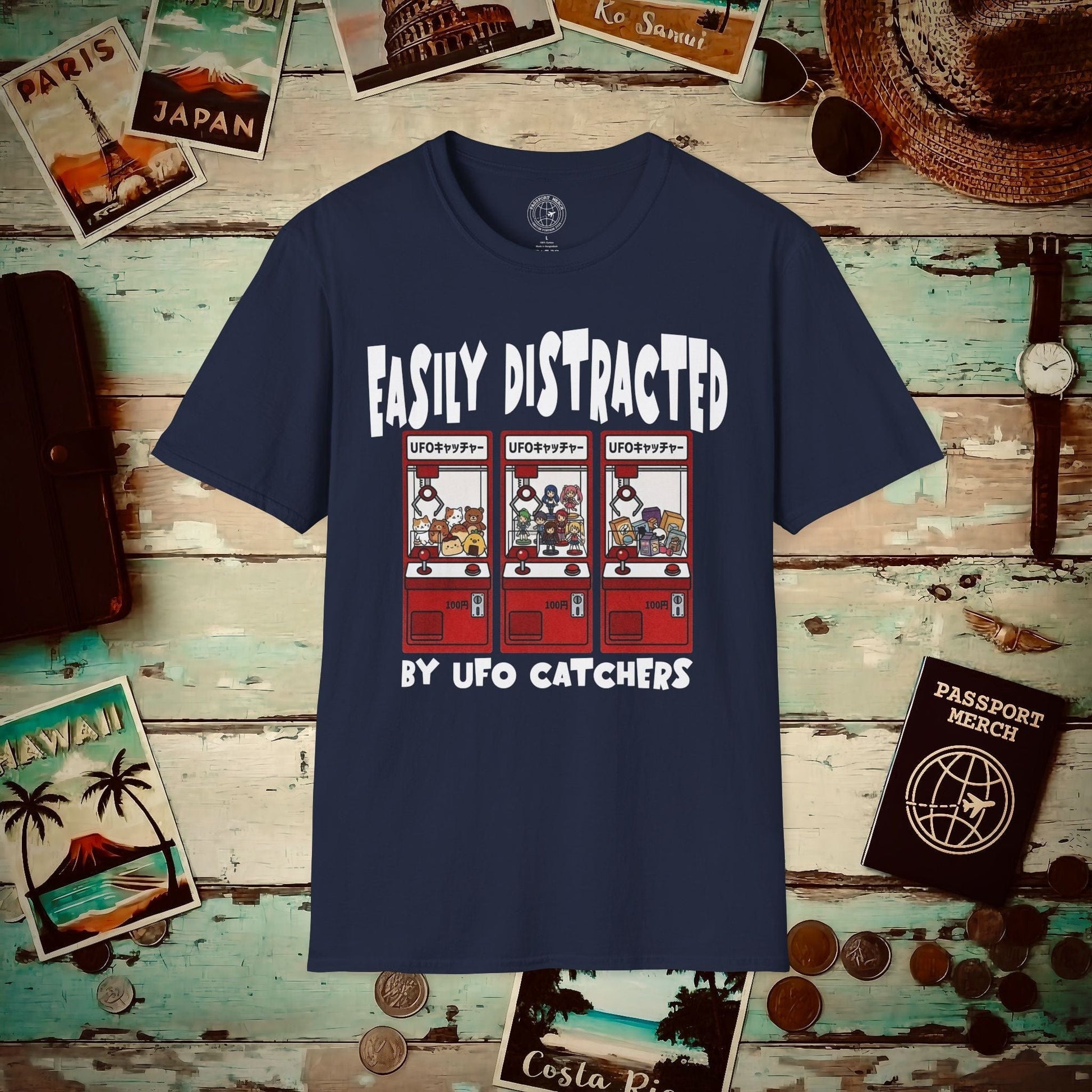Easily Distracted by UFO Catchers, Japan T-Shirt Navy / S