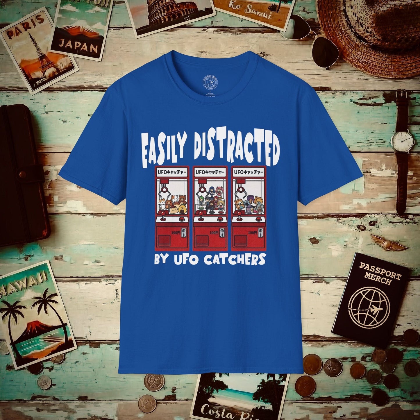Easily Distracted by UFO Catchers, Japan T-Shirt Royal / S