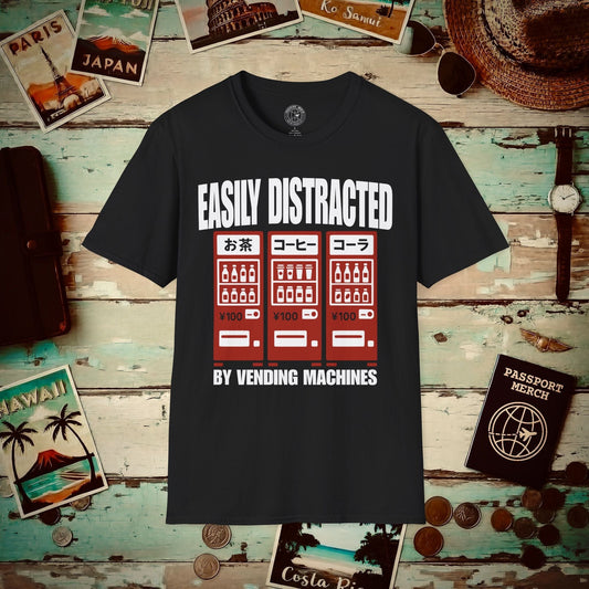 Easily Distracted by Vending Machines, Japan T-Shirt Black / S