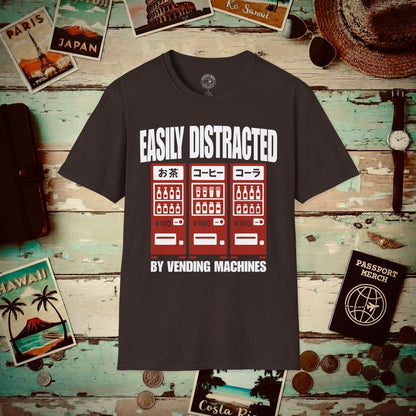 Easily Distracted by Vending Machines, Japan T-Shirt Dark Chocolate / S