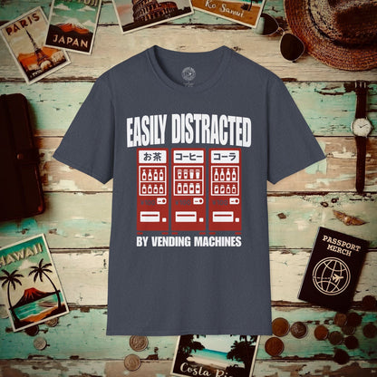Easily Distracted by Vending Machines, Japan T-Shirt Heather Navy / S