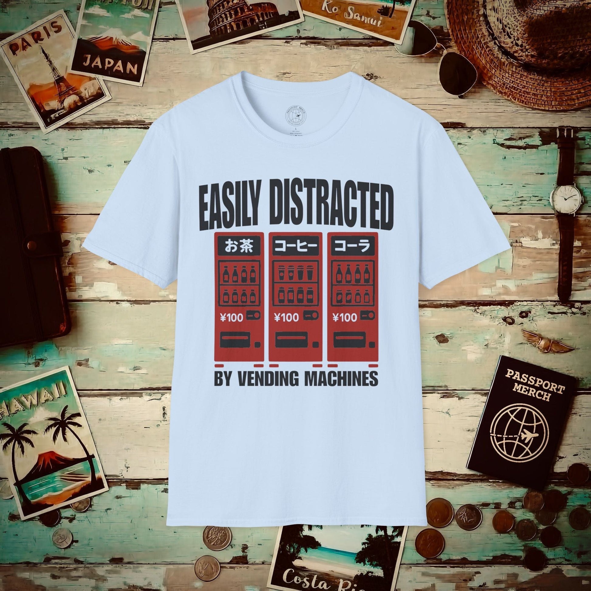 Easily Distracted by Vending Machines, Japan T-Shirt Light Blue / S