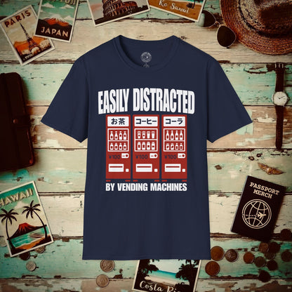 Easily Distracted by Vending Machines, Japan T-Shirt Navy / S