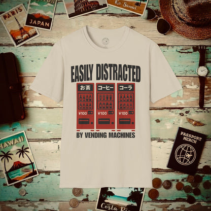 Easily Distracted by Vending Machines, Japan T-Shirt Sand / S