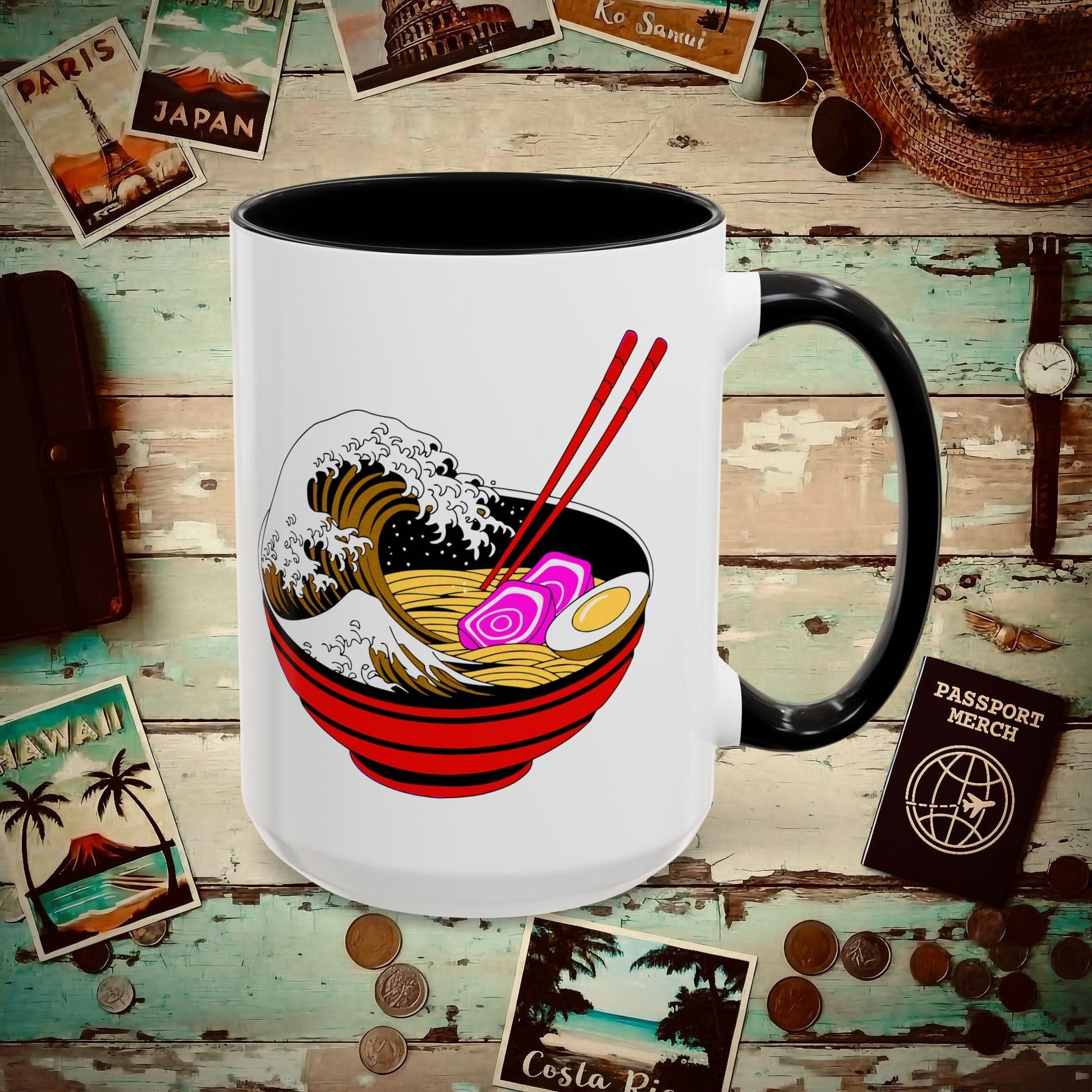 Eating Ramen in Japan Be Like 15oz Mug Black / 15oz