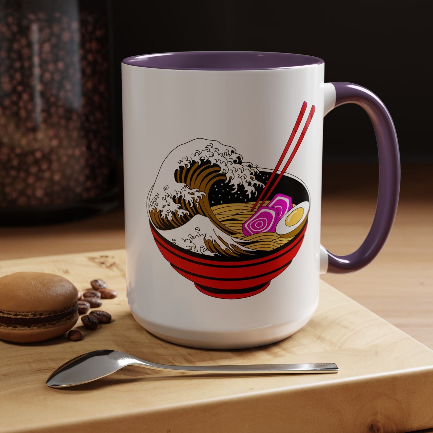 Eating Ramen in Japan Be Like 15oz Mug Purple / 15oz