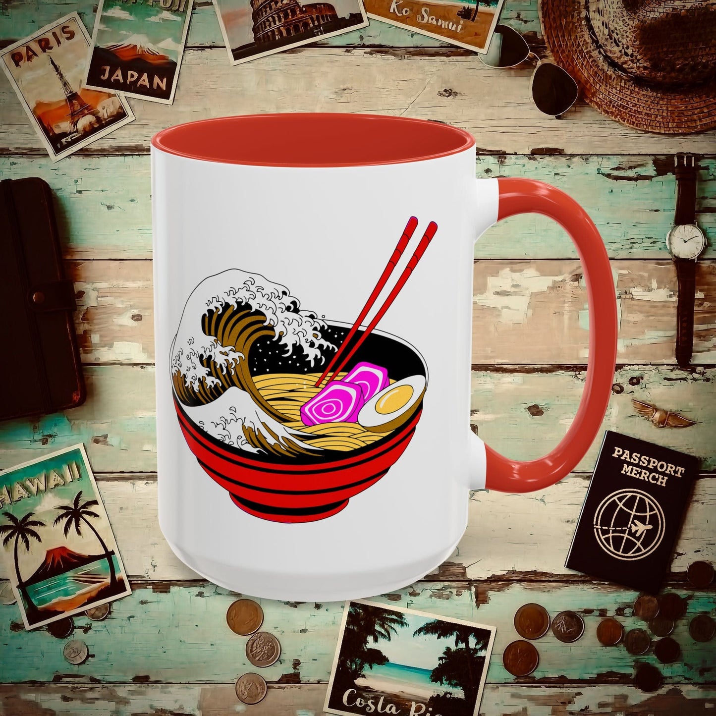 Eating Ramen in Japan Be Like 15oz Mug Red / 15oz