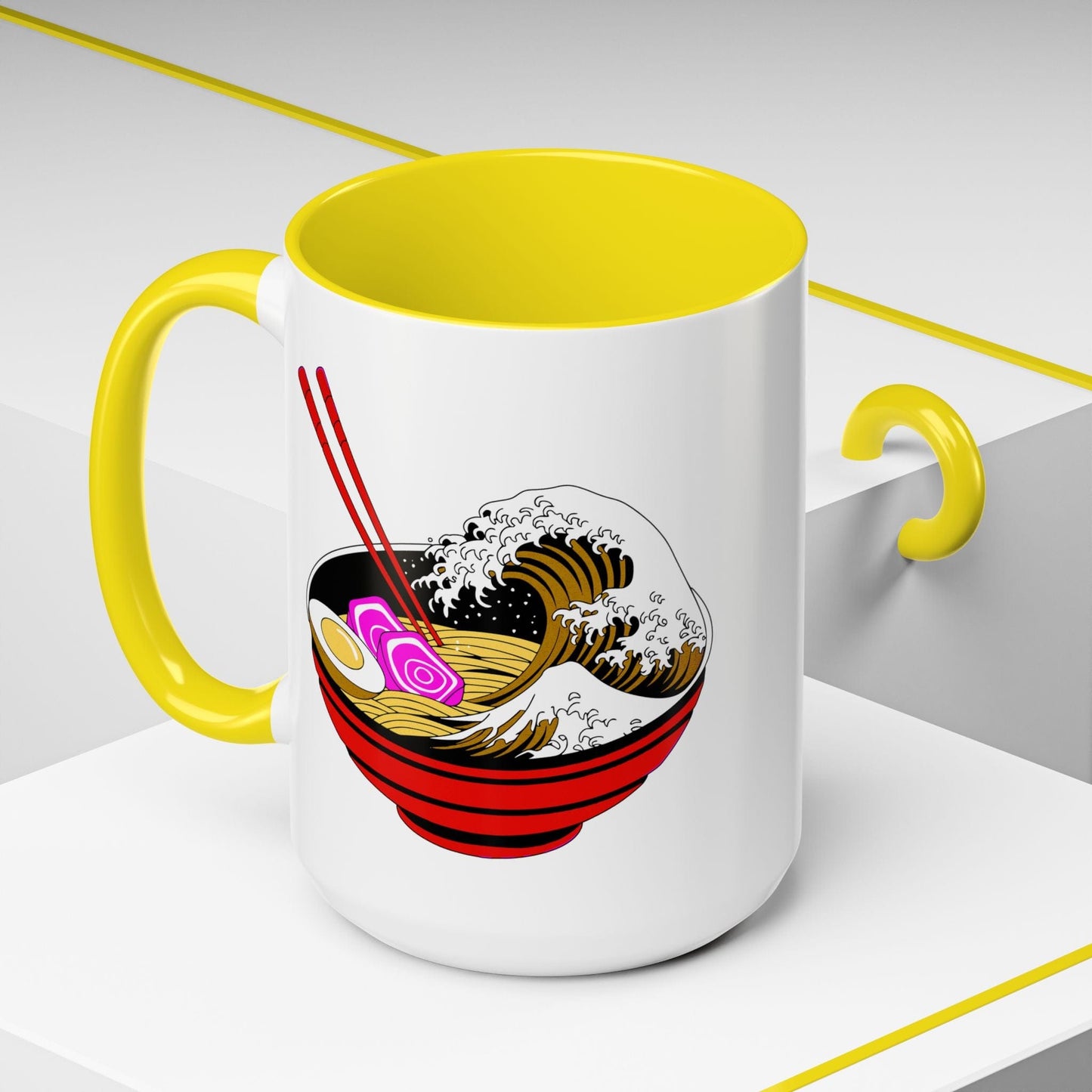 Eating Ramen in Japan Be Like 15oz Mug Yellow / 15oz