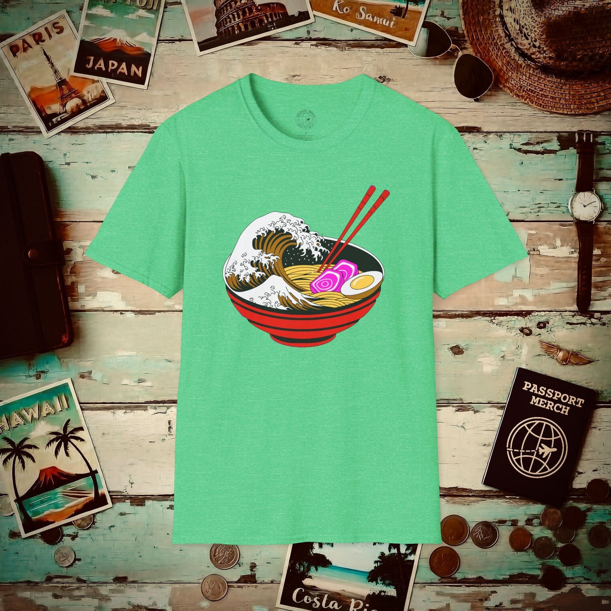 Eating Ramen in Japan Be Like T-Shirt Heather Irish Green / S