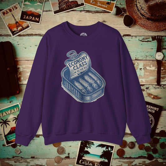 Economy Class Sardines Crewneck Purple / S