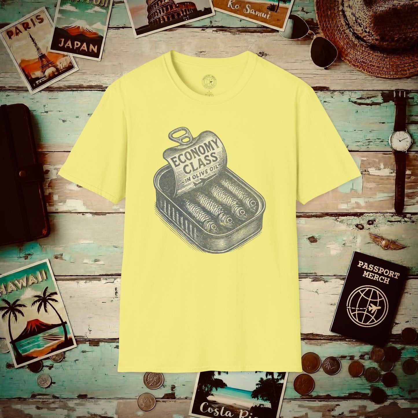 Economy Class Sardines T-Shirt Cornsilk / S