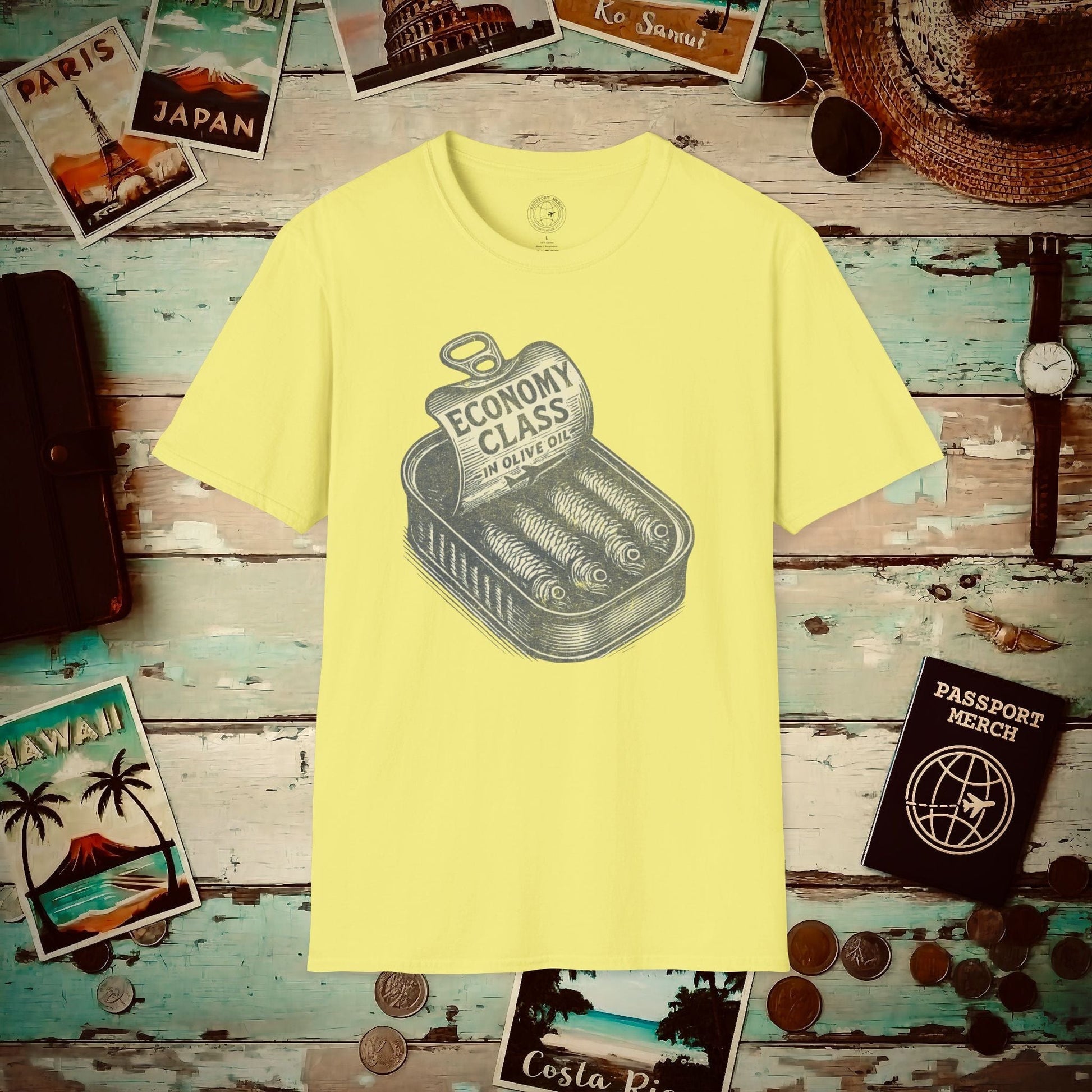 Economy Class Sardines T-Shirt Cornsilk / S