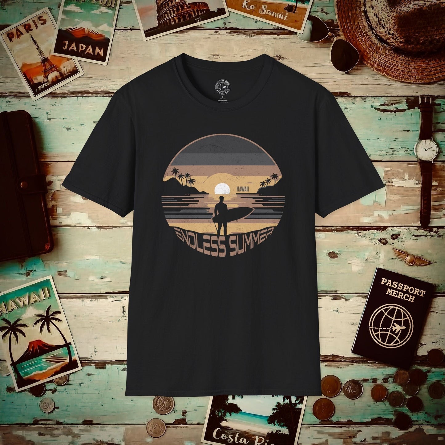 Endless Summer, Hawaii T-Shirt Black / S