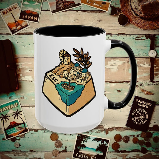 Escape Key To... Greece 15oz Mug Black / 15oz