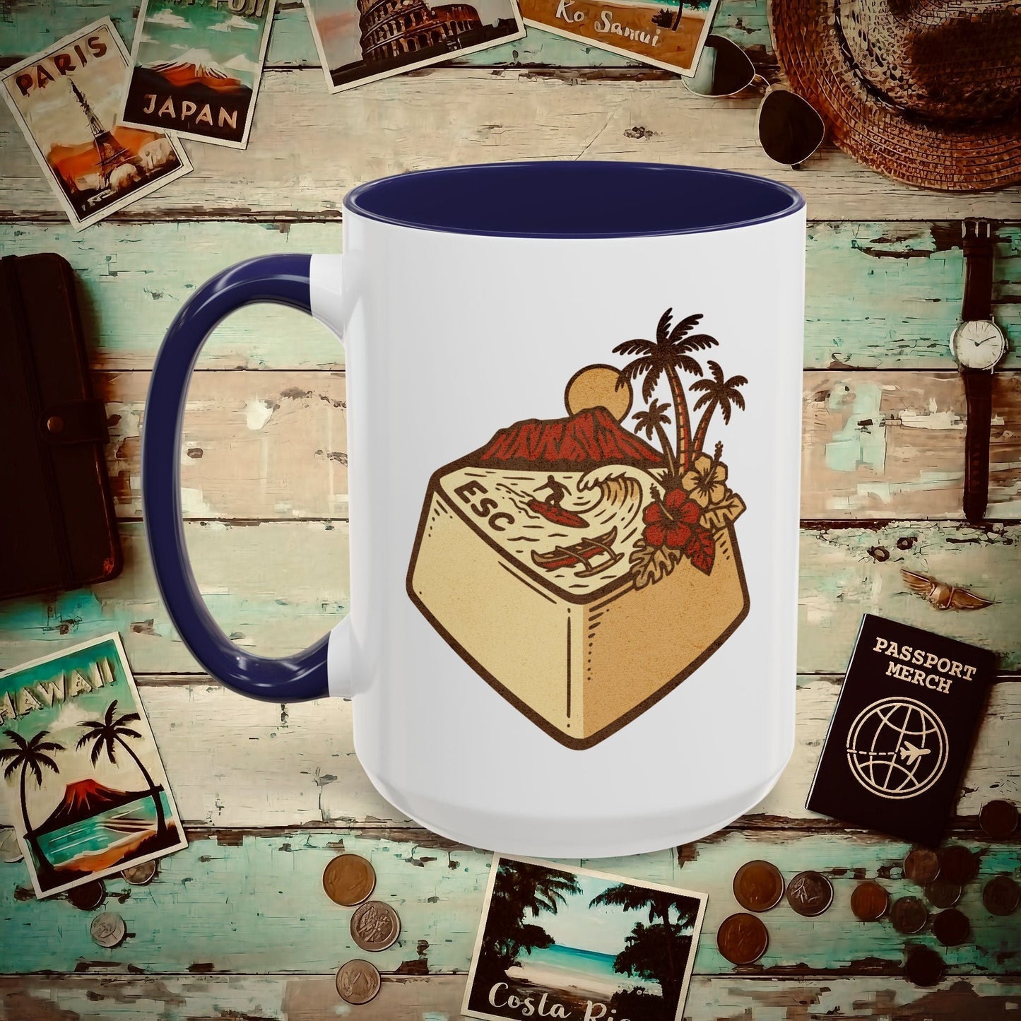 Escape Key To... Hawaii 15oz Mug Navy / 15oz