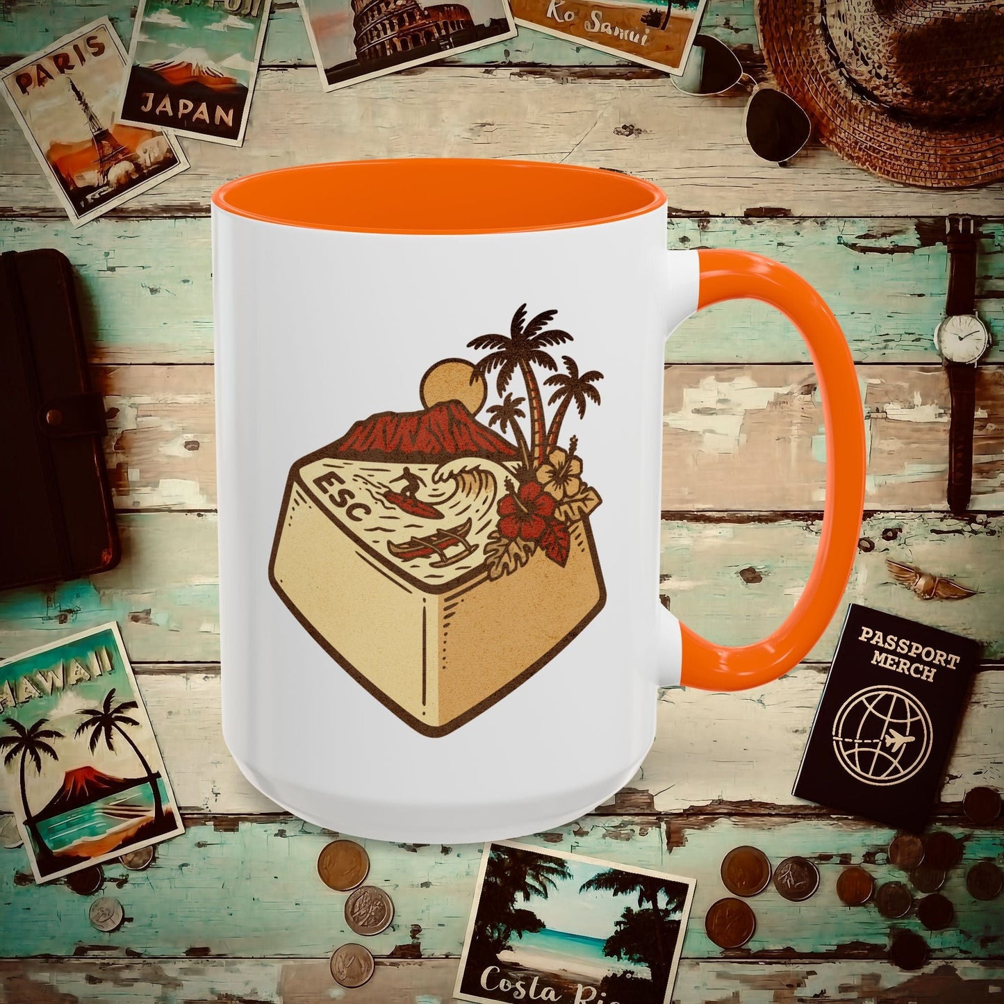 Escape Key To... Hawaii 15oz Mug Orange / 15oz