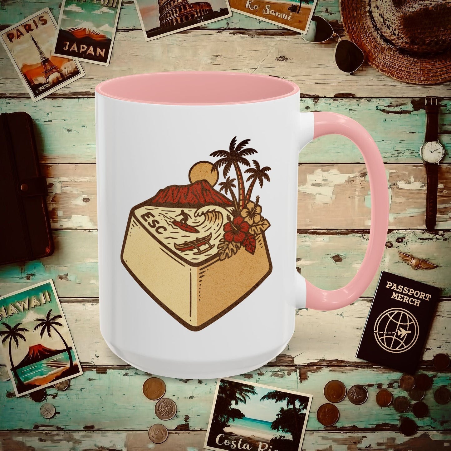 Escape Key To... Hawaii 15oz Mug Pink / 15oz