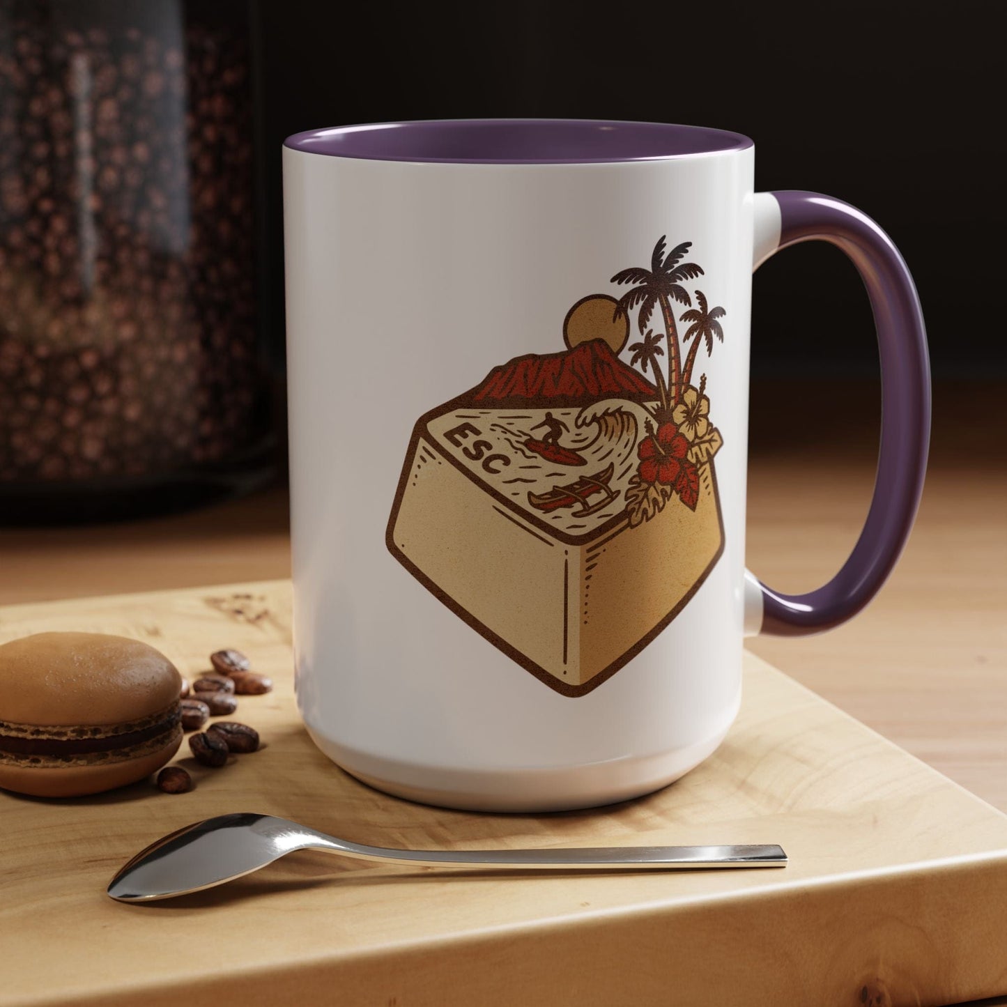 Escape Key To... Hawaii 15oz Mug Purple / 15oz