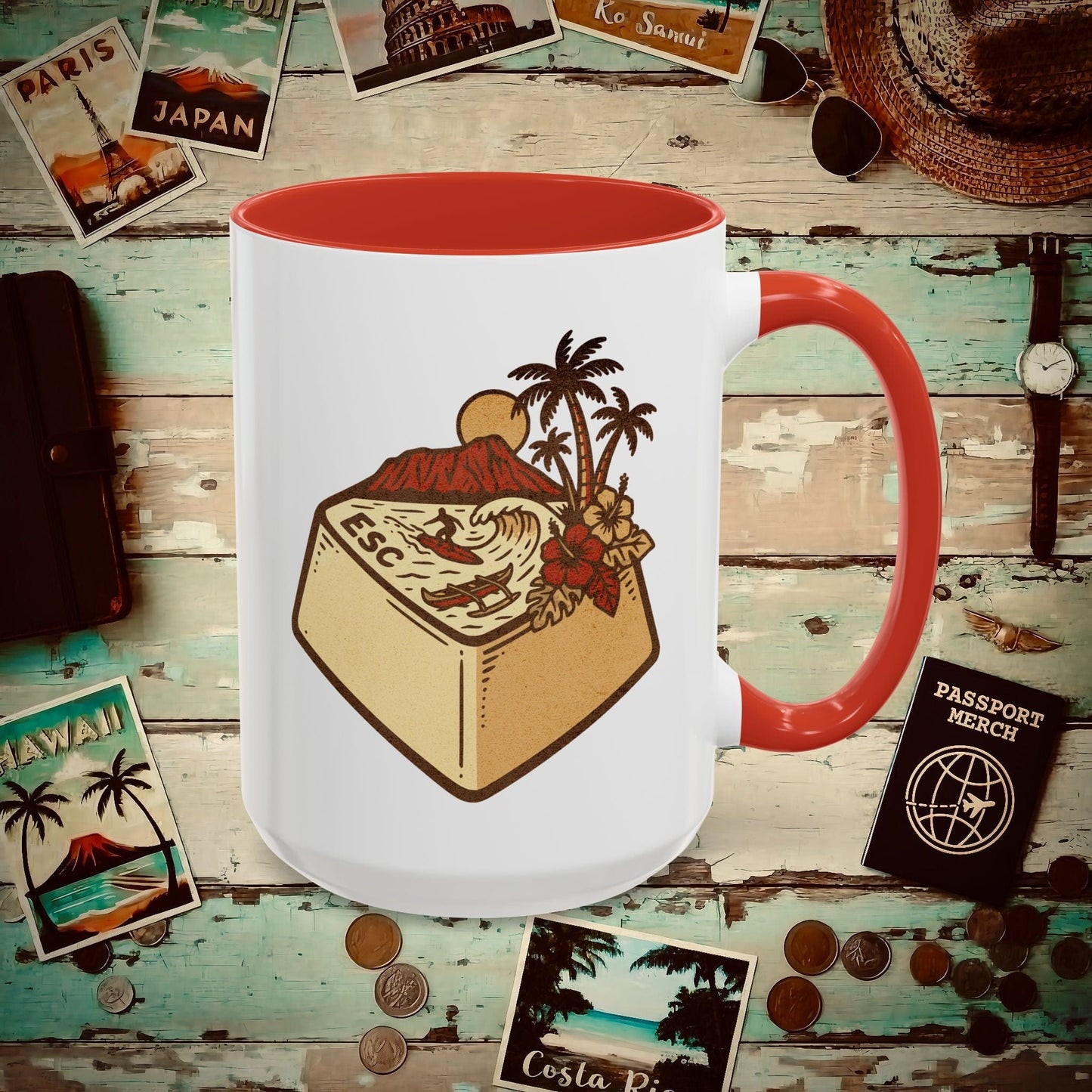 Escape Key To... Hawaii 15oz Mug Red / 15oz