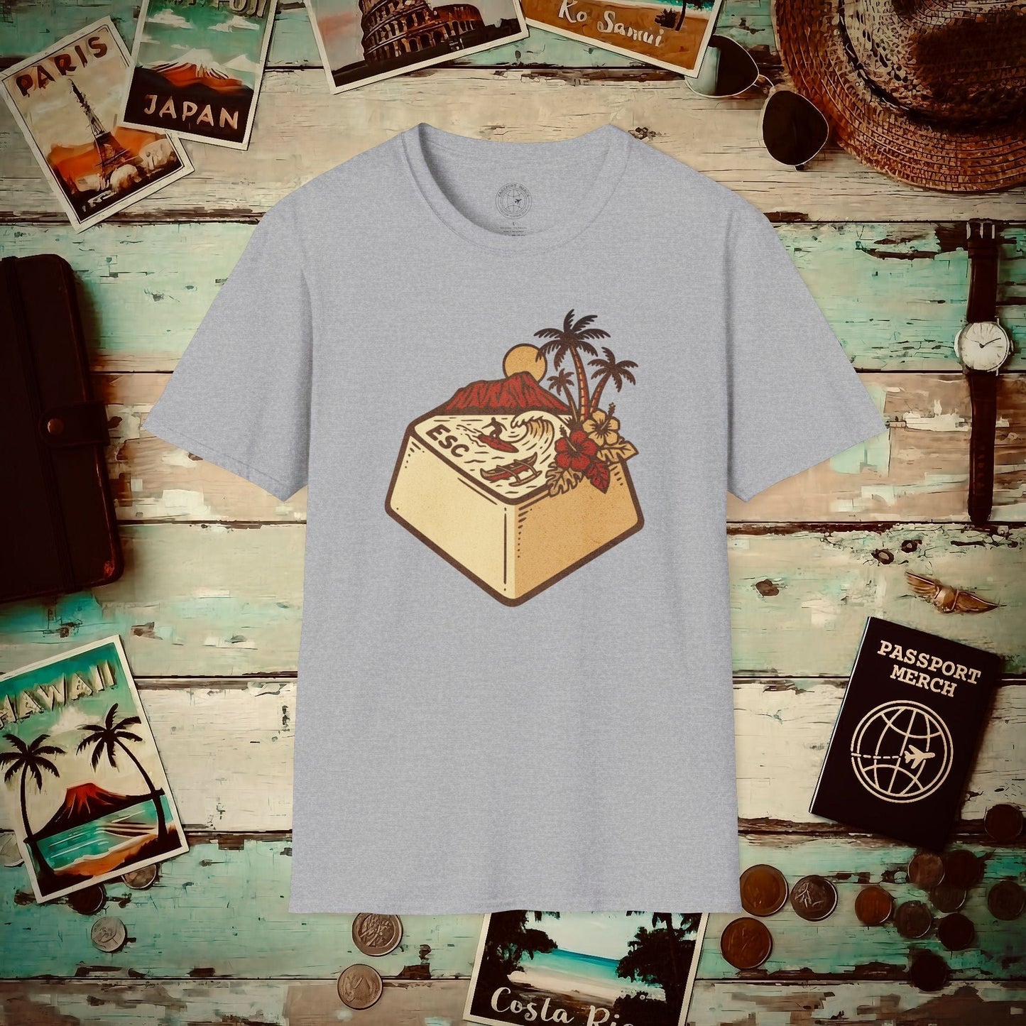 Escape Key To... Hawaii T-Shirt Sport Grey / S
