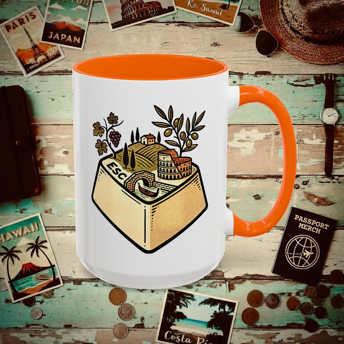 Escape Key To... Italy 15oz Mug Orange / 15oz