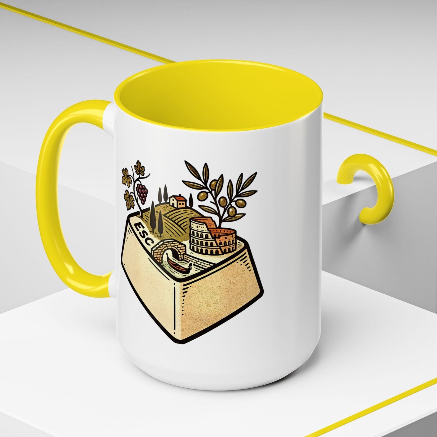 Escape Key To... Italy 15oz Mug Yellow / 15oz