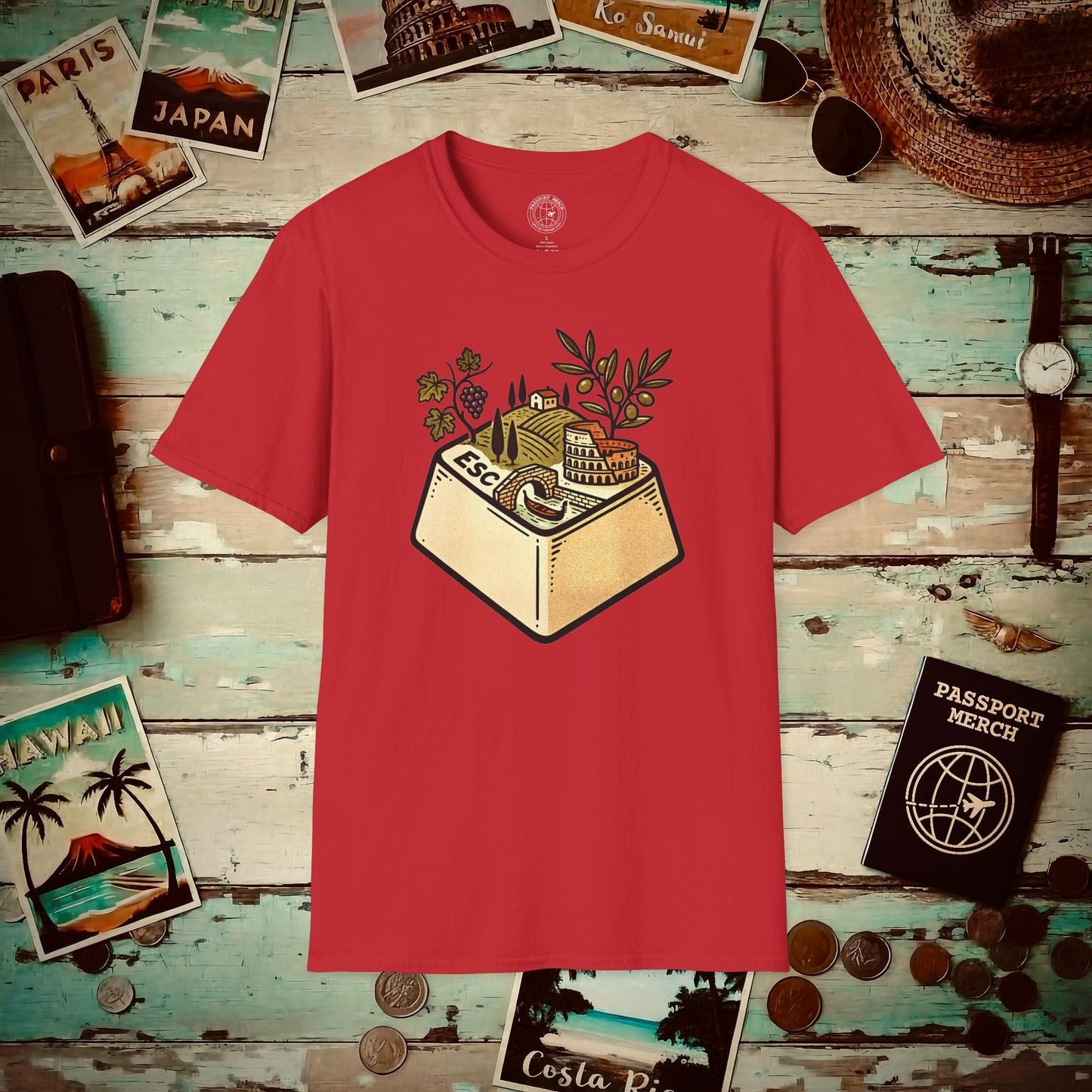 Escape Key To... Italy T-Shirt Red / S