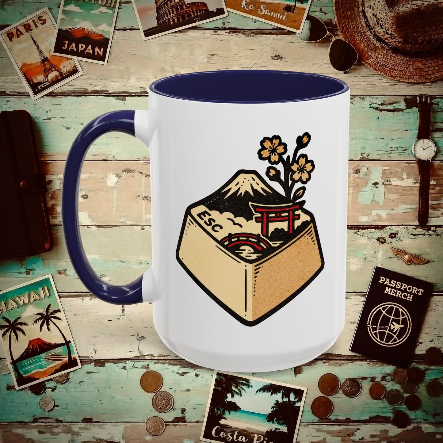 Escape Key To... Japan 15oz Mug Navy / 15oz