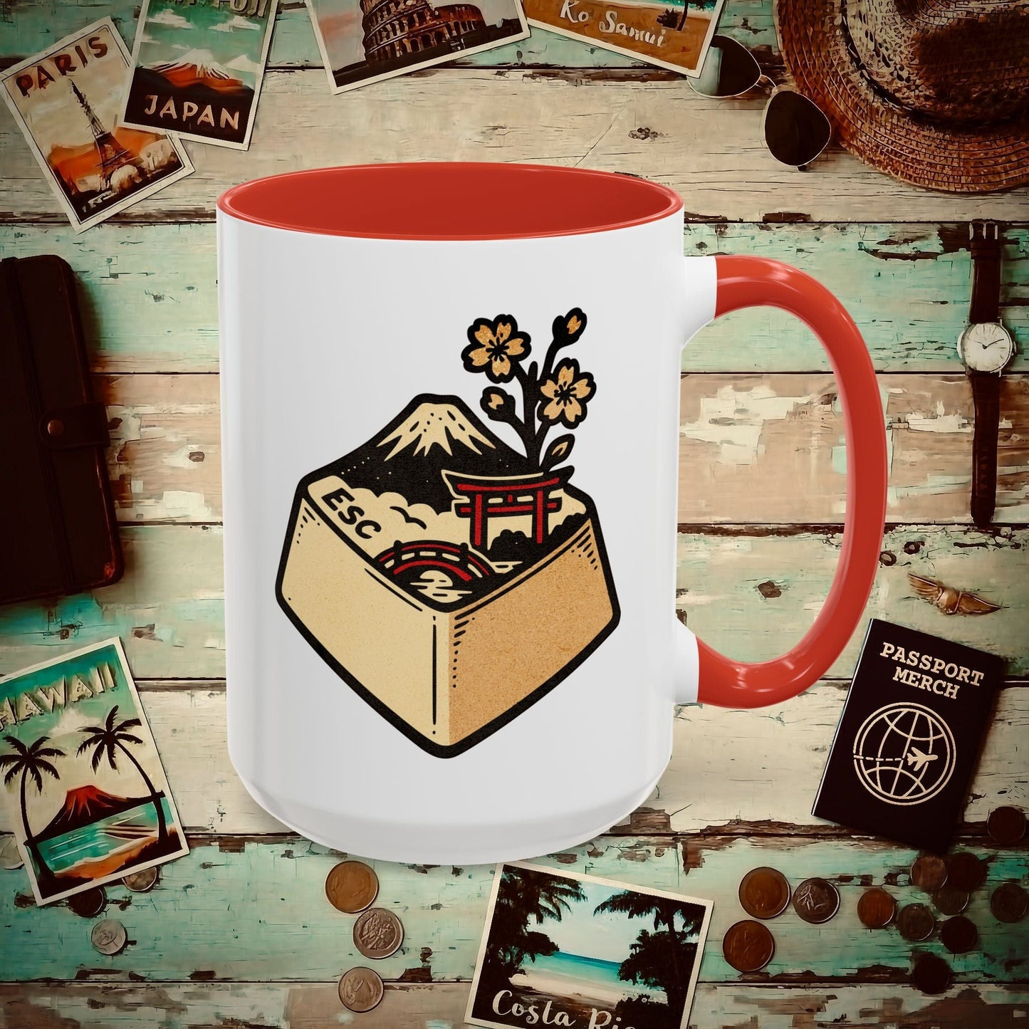 Escape Key To... Japan 15oz Mug Red / 15oz