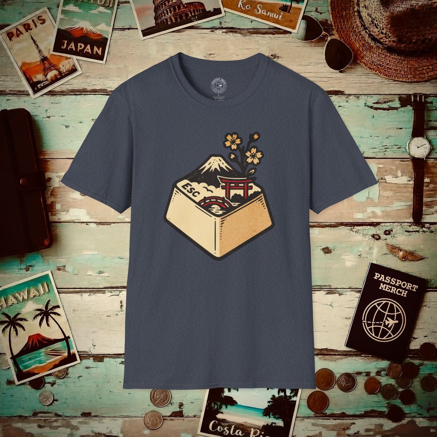 Escape Key To... Japan T-Shirt Heather Navy / S