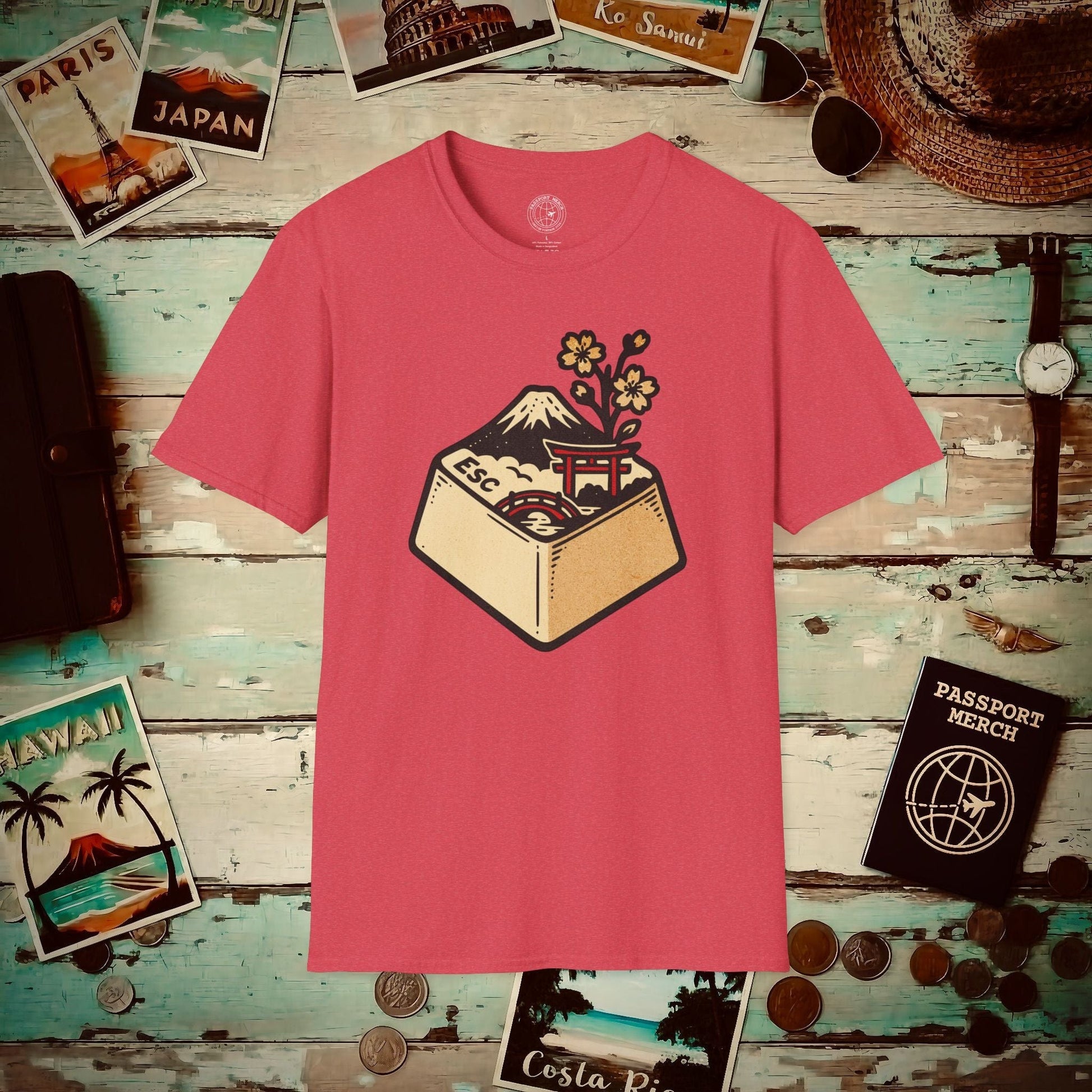 Escape Key To... Japan T-Shirt Heather Red / S