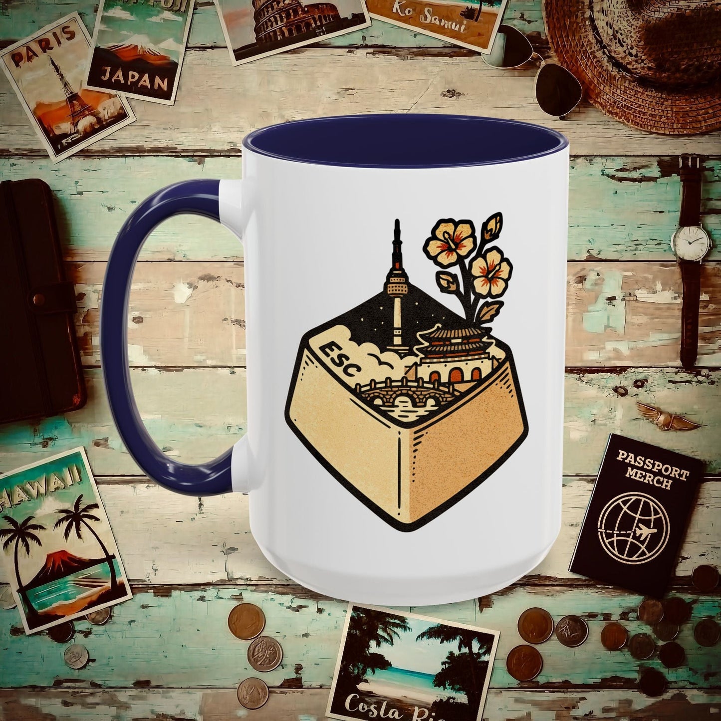 Escape Key To... Korea 15oz Mug Navy / 15oz