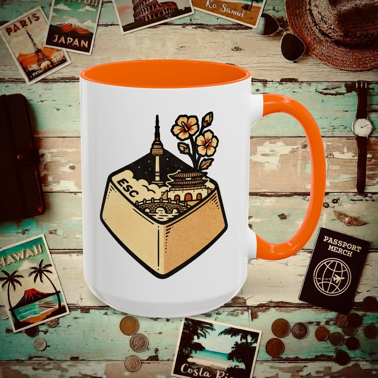 Escape Key To... Korea 15oz Mug Orange / 15oz