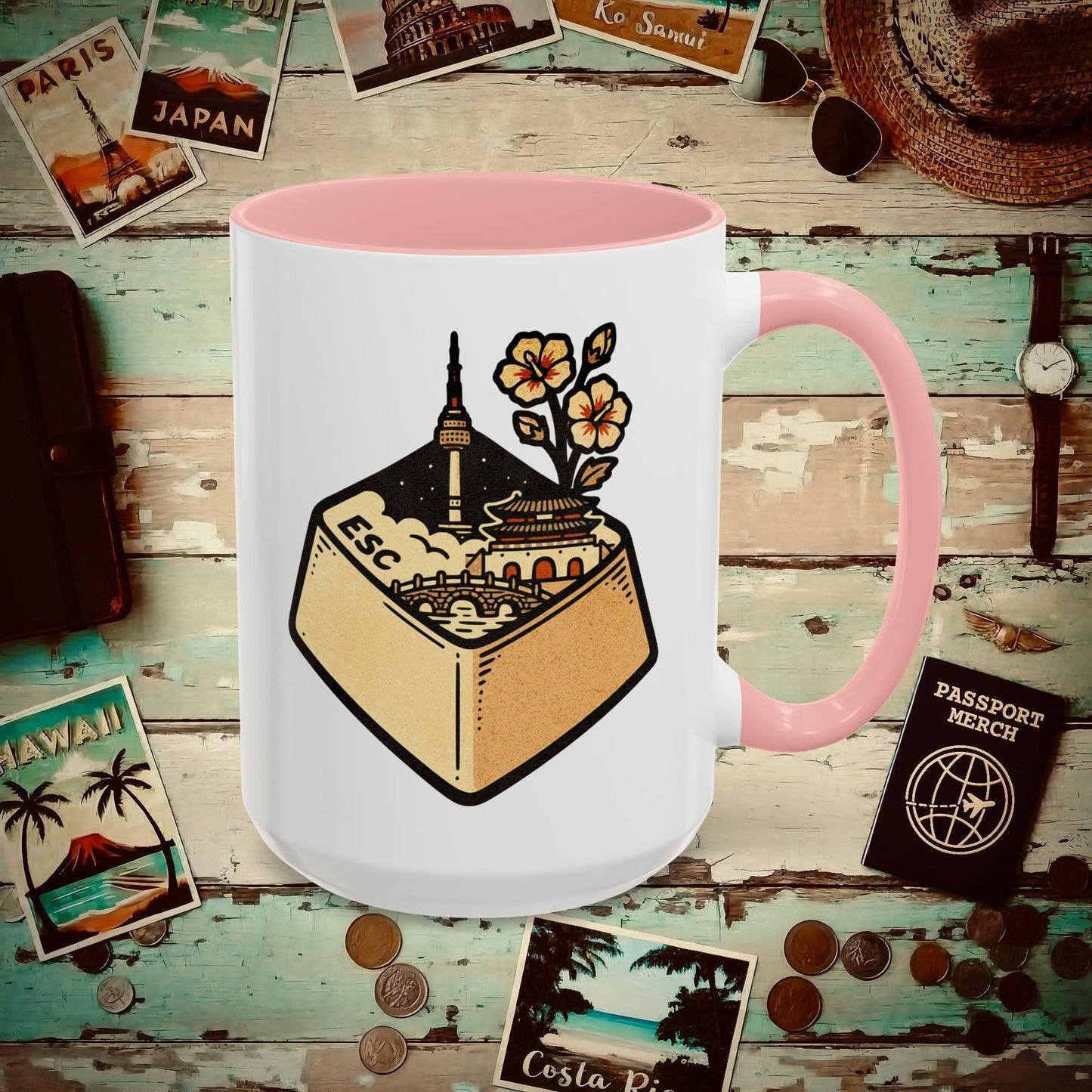Escape Key To... Korea 15oz Mug Pink / 15oz