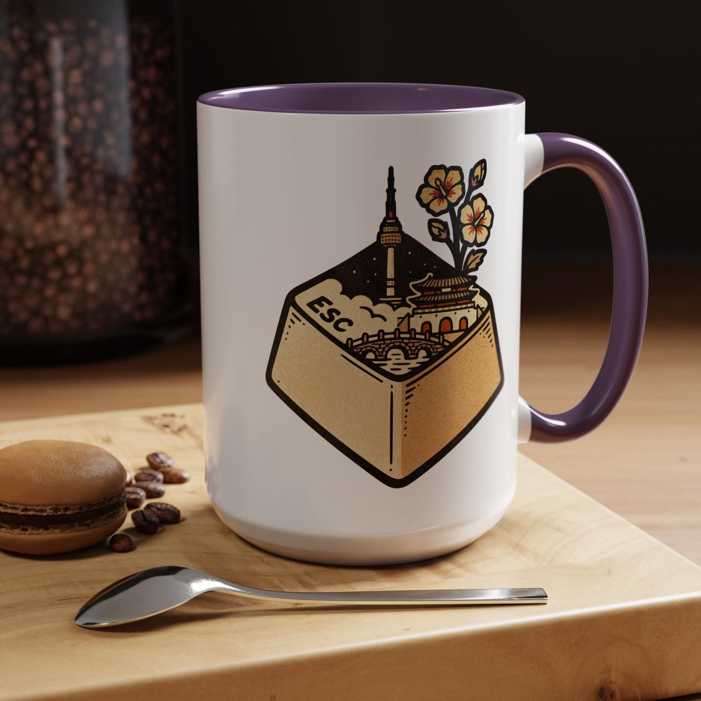 Escape Key To... Korea 15oz Mug Purple / 15oz