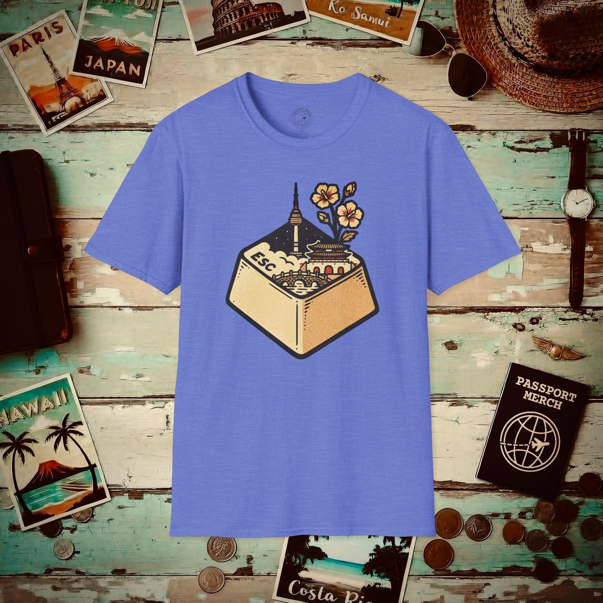 Escape Key To... Korea T-Shirt Heather Royal / S