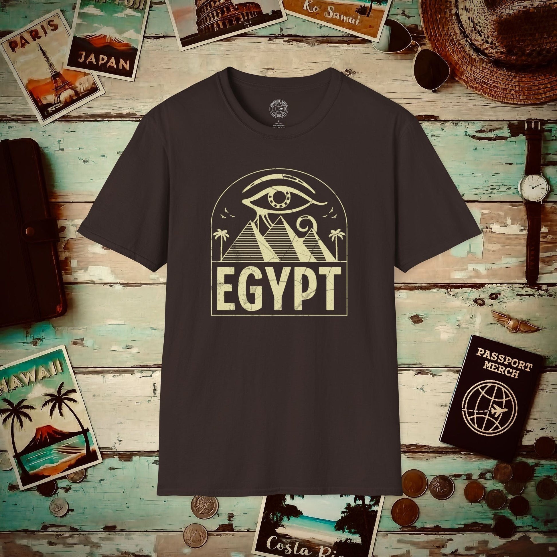 Eye Over Egypt T-Shirt Dark Chocolate / S