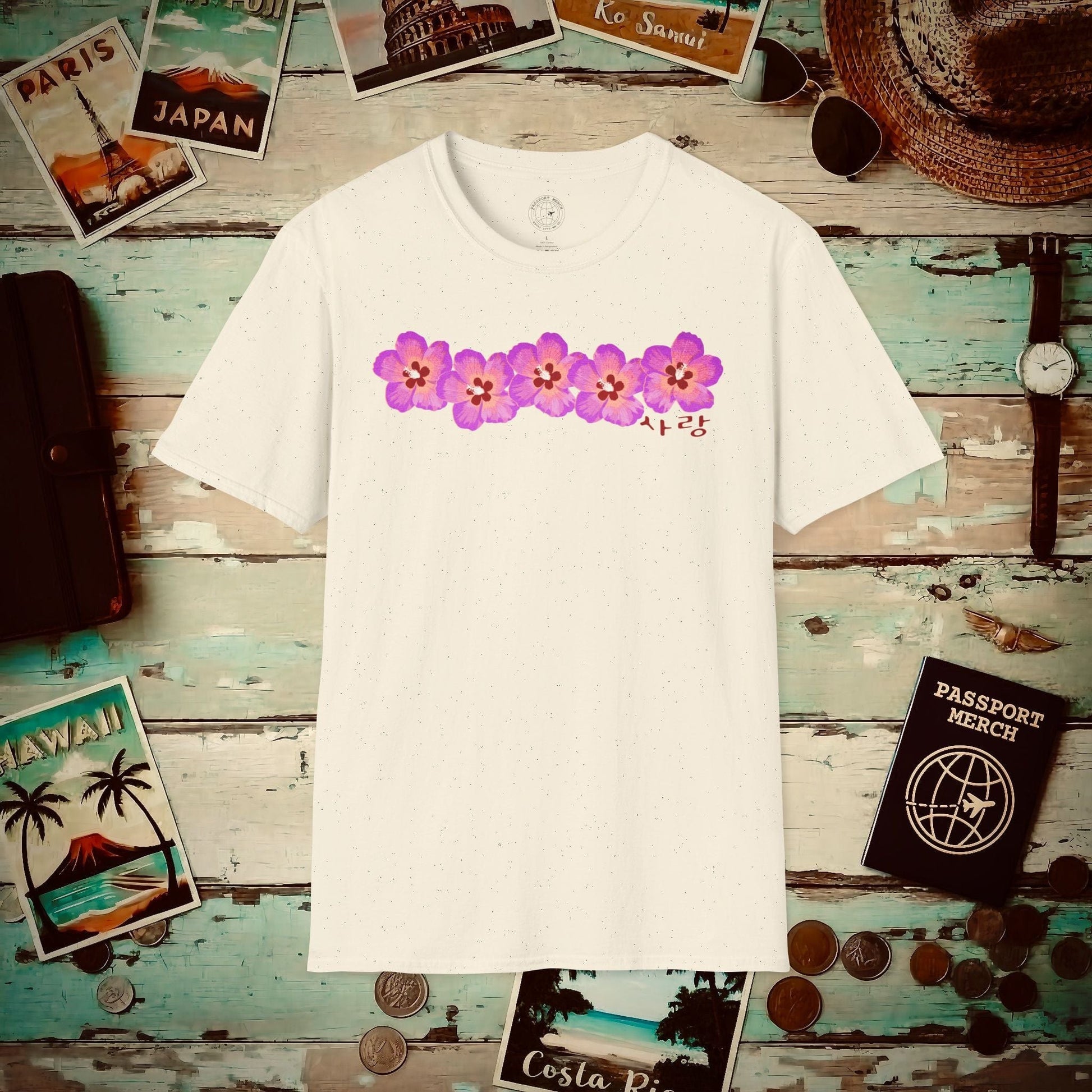 Five Pink Mugunghwa, Korea T-Shirt Natural / S